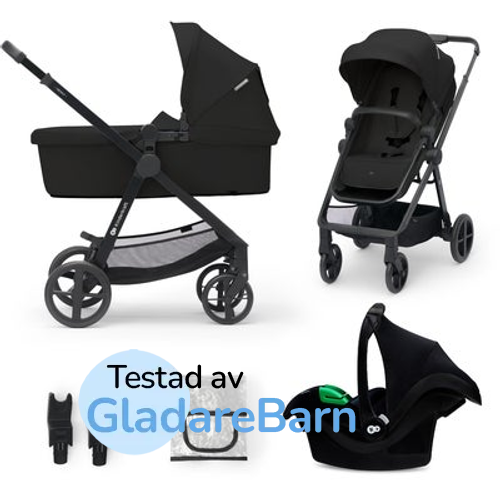 Kinderkraft 3-i-1 NEWLY Kombivagn Travelsystem, Classic Black